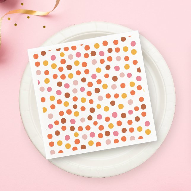 En Papier Serviette pois rose, orange et jaune (Créateur téléchargé)