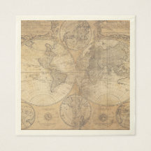 Serviette pour Baby Shower Collection Carte du Mon