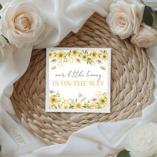 En Papier Serviette pour Baby Shower Honey Hive et Sunflower
