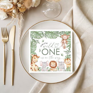 En Papier Serviette pour Baby Shower Safari Wild One