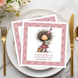 En Papier Serviette pour le 3ème anniversaire d'une fille no