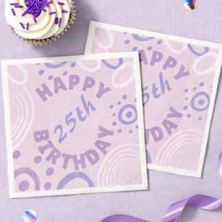 En Papier Serviette rose et violet avec âge