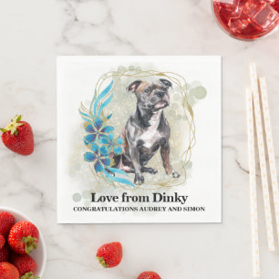En Papier Serviette Staffordshire Bull Terrier anglais