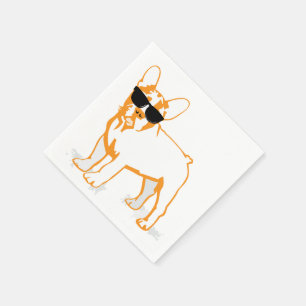 En Papier Serviettes Bouledogue Français
