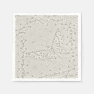 En Papier Serviettes brodées de conception d'édredon fol