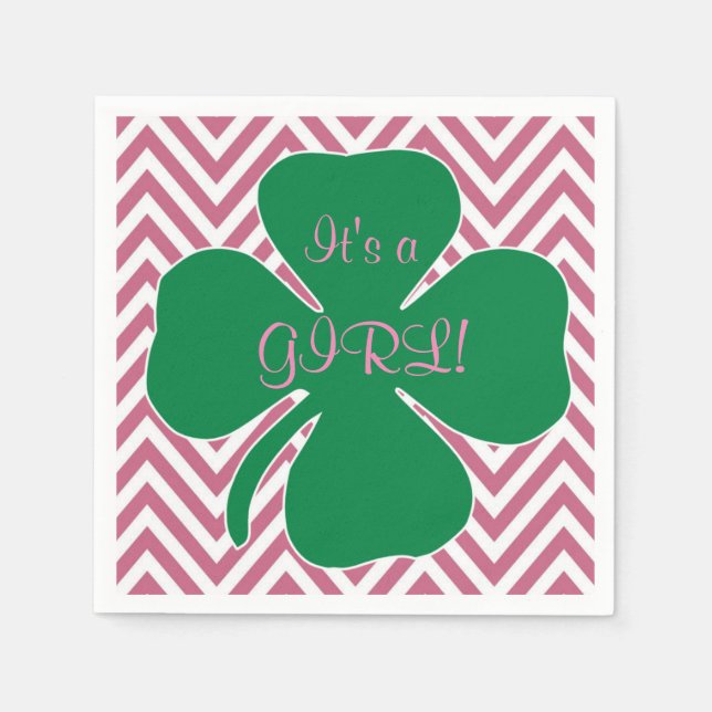 En Papier Serviettes de Baby shower irlandaises à thème (Devant)