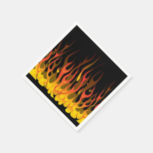 En Papier Serviettes de flammes