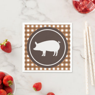 En Papier Serviettes de la fleur de porc mignonnes