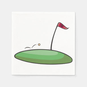 En Papier Serviettes de Livre vert de golf
