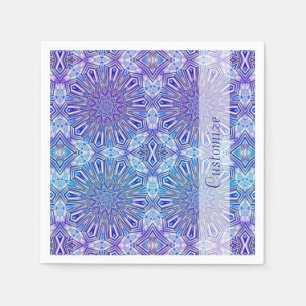 En Papier Serviettes de motif de kaléidoscope d'étoile de