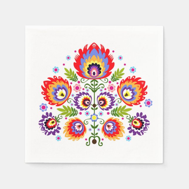 En Papier serviettes folkloriques (Devant)