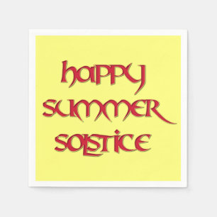 En Papier Serviettes heureuses de cocktail de solstice d'ét