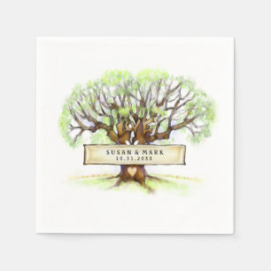 En Papier Serviettes mariages - L'arbre d'amour