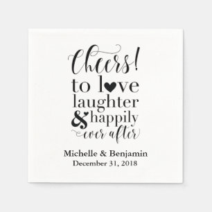En Papier Serviettes Mariages personnalisées - Chevaux d'amo