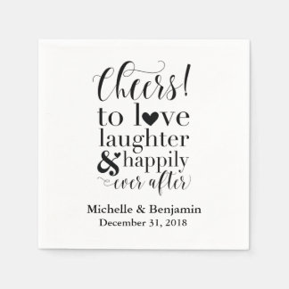 En Papier Serviettes Mariages personnalisées - Chevaux d'amo