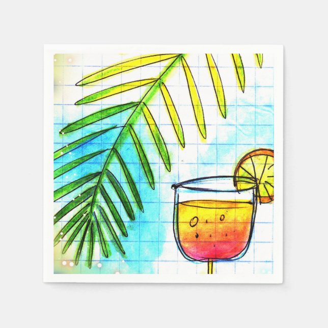 En Papier Serviettes originales pour restaurant barre (Devant)