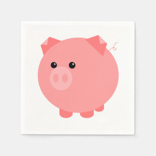 En Papier Serviettes potelées mignonnes de partie de porc
