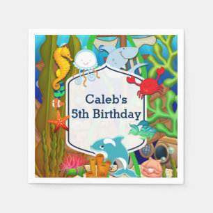 En Papier Serviettes pour fête d'anniversaire d'enfants sous