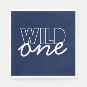 En Papier Serviettes Premier Anniversaire Wild One