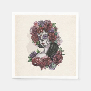 En Papier Simple Dia de los Muertos   Serviette de table