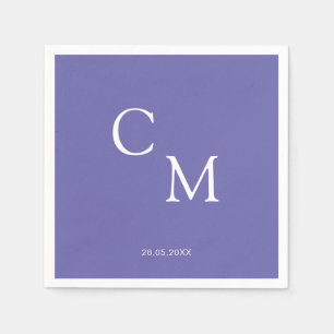 En Papier Simple et élégante serviette monogramme
