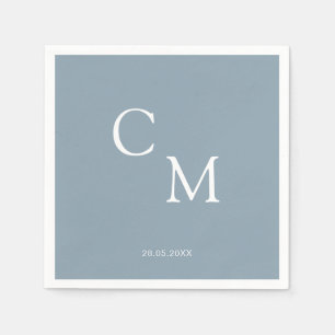 En Papier Simple et élégante serviette monogramme