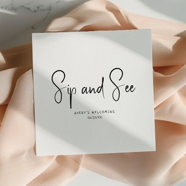 En Papier Sip Neutre Simple Et Moderne Et Voir Les Serviette (Créateur téléchargé)