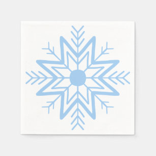 En Papier un mignon flocon de neige sur la serviette