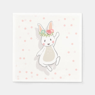 En Papier Une certaine fille rose Pâques de serviette de
