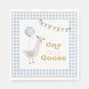 En Papier Une petite oie 1ère serviette d'anniversaire