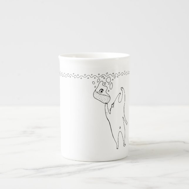 En Porcelaine Atteinte de la tasse (Devant)