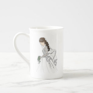 En Porcelaine Duchesse de la tasse royale 2 de mariage de