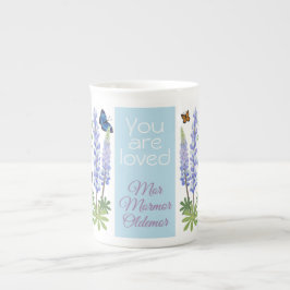 En Porcelaine Fête des mères os Chine tasse fleurs & papillons