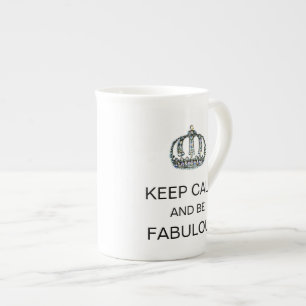 En Porcelaine "GARDEZ le CALME ET SOYEZ" tasse FABULEUSE de