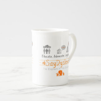 En Porcelaine Instruisez. Avocat. Légiférez. Tasse de