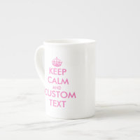 La coutume gardent la tasse rose calme de