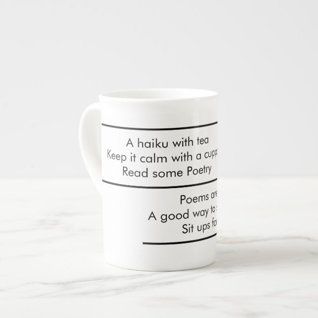 En Porcelaine La tasse de Haiku (Devant gauche)