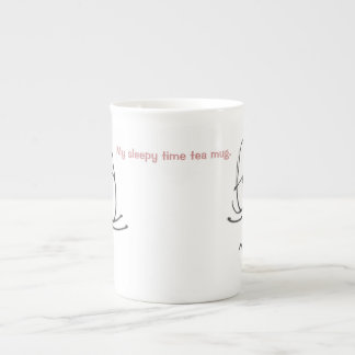 En Porcelaine Ma tasse somnolente de thé de temps