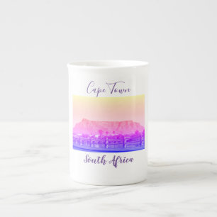 En Porcelaine Mug Tasse Paysage Vue Table Mountain Le Cap