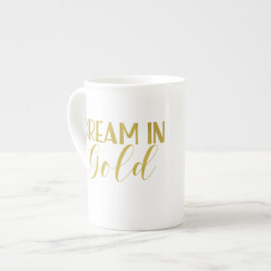 En Porcelaine Rêve dans la tasse de café d'or