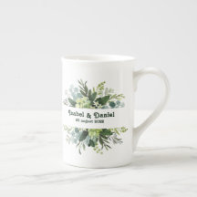 Tasse à café florale moderne et girly