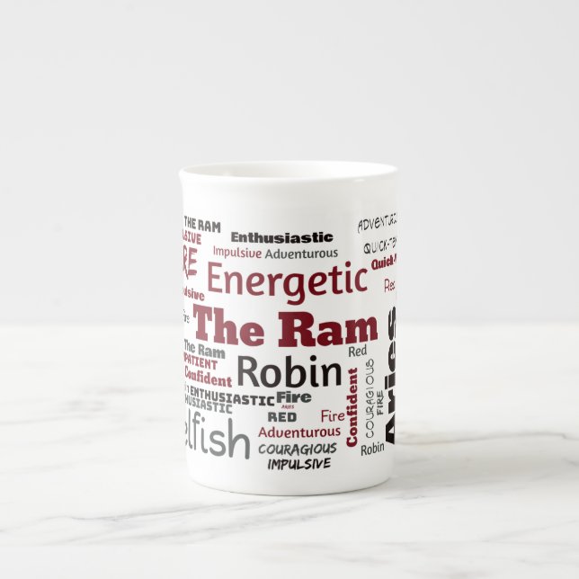 En Porcelaine Tasse de Bélier (Devant)