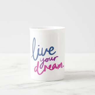 En Porcelaine Tasse de café avec citation inspirante « Vivez vot