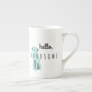 En Porcelaine Tasse de café - bonjour, beau - pour lui