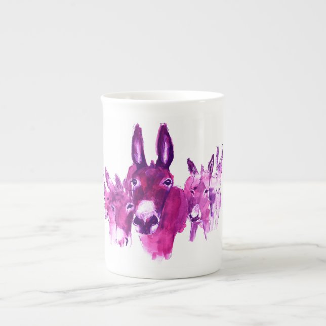 En Porcelaine Tasse de café d'âne (Devant)