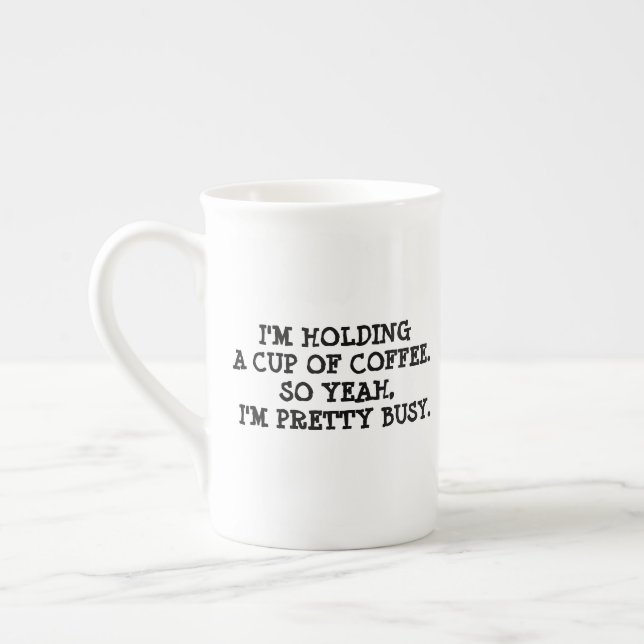 EN PORCELAINE TASSE DE CAFÉ DRÔLE (Gauche)