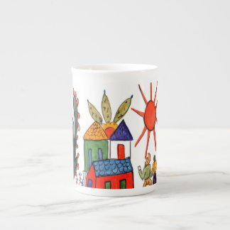 En Porcelaine Tasse de café mexicaine de scène