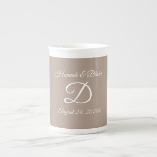 En Porcelaine Tasse de café monogrammée
