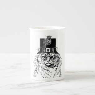 En Porcelaine Tasse de chat de Steampunk, Kitty dans le