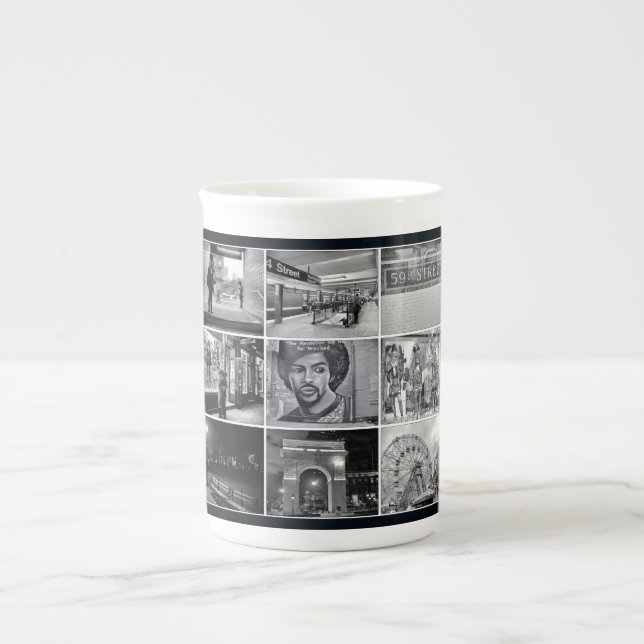 En Porcelaine Tasse de collage de New York (Devant)